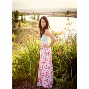 Aztec print maxi dress